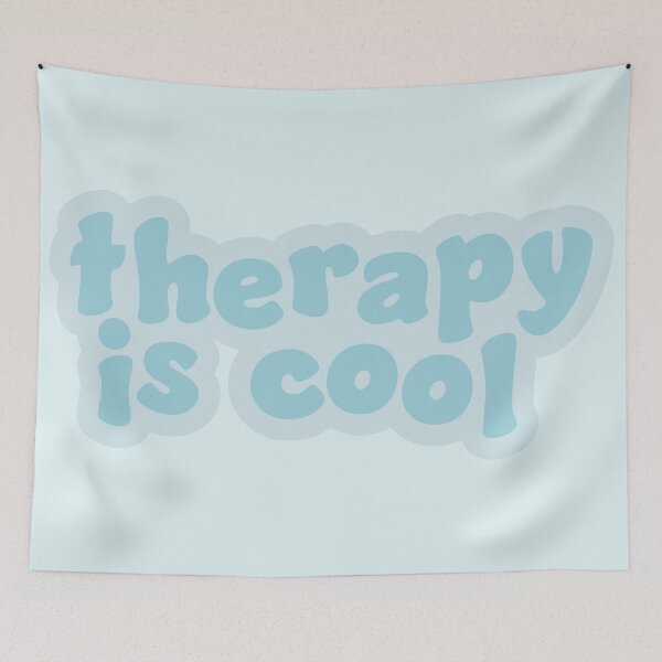 Item preview, Therapy is Cool Blue designed and sold by Gold Star Creative.