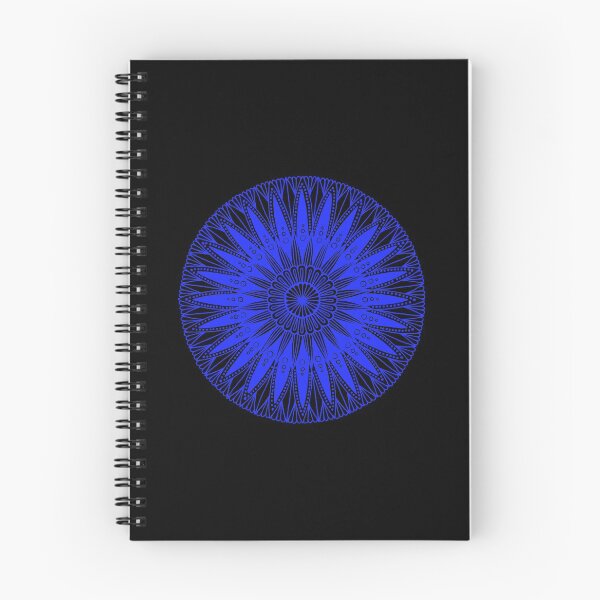 Item preview, Round mandala (blue on black) designed and sold by Calen  Picard-Carroll.