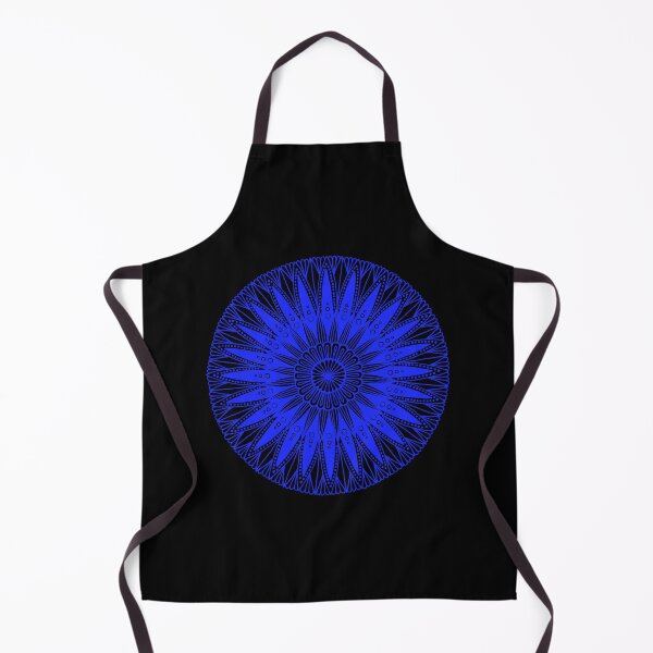 Item preview, Round mandala (blue on black) designed and sold by Calen Picard-Carroll.