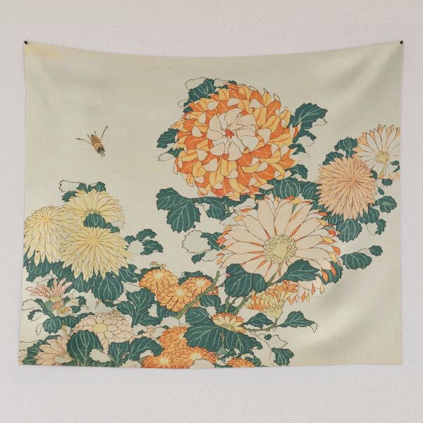 Item preview, Chrysanthemums and Bee designed and sold by NicoNicoNEET.