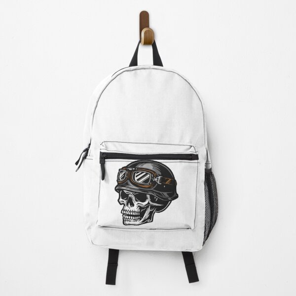 Item preview, skull wearing motorcycle helmet sticker designed and sold by hotifroti.
