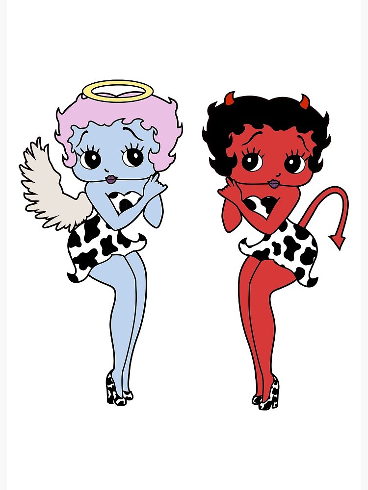 Betty Boop 30s 40s Cartoon Comic Heaven and Hell Devil Angel Halo