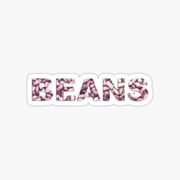 Shiny white and purple cool beans Sticker