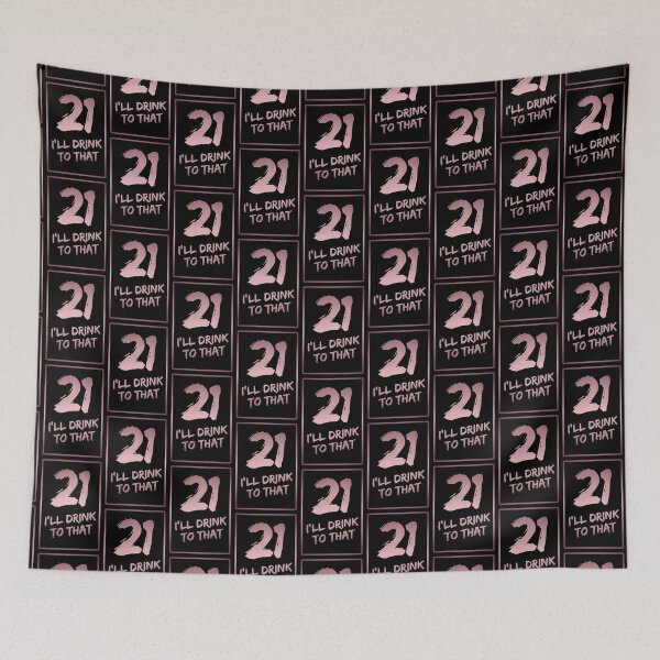 Item preview, 21 I'll drink to that in metallic rustic pink | TURNING 21 | 21ST birthday | 21st birthday gift | For birthday girl  designed and sold by Violet Treasures.