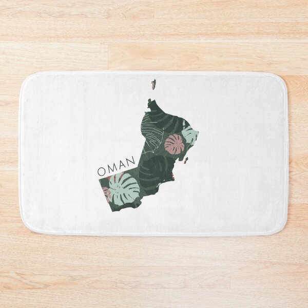 Item preview, Oman map with Monstera designed and sold by traveltheory.
