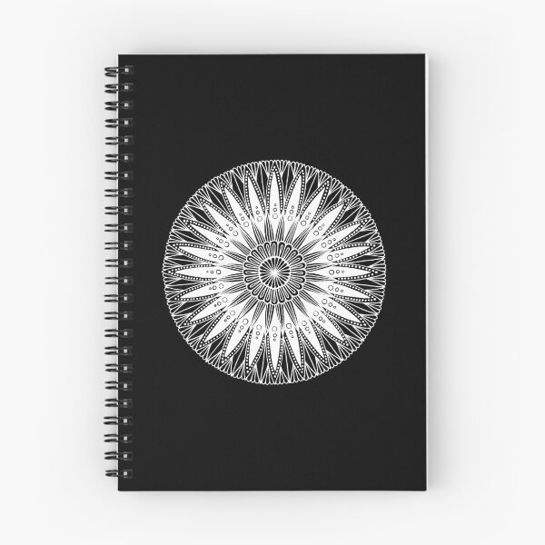 Item preview, Round mandala (white on black) designed and sold by Calen  Picard-Carroll.