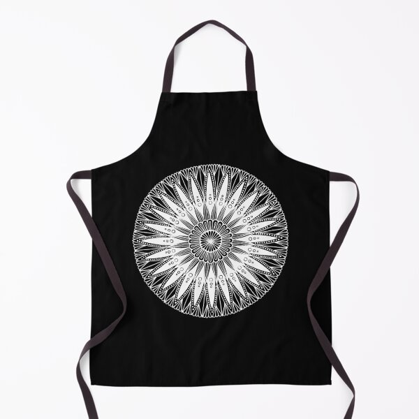 Item preview, Round mandala (white on black) designed and sold by Calen Picard-Carroll.