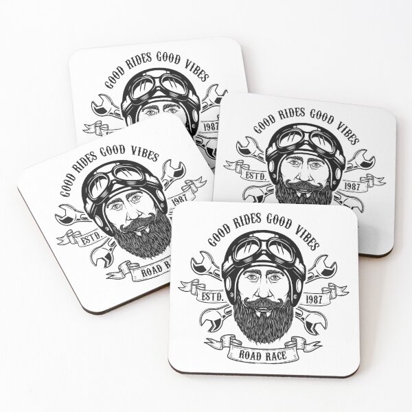 Item preview, bearded rider wearing motorcycle helmet sticker designed and sold by hotifroti.