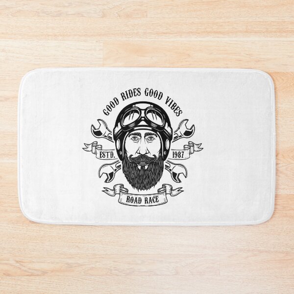 Item preview, bearded rider wearing motorcycle helmet sticker designed and sold by hotifroti.