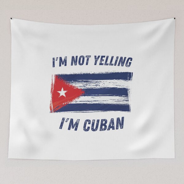 Aperçu de l'œuvre Je ne crie pas que je suis cubain | Drapeau Cuba créée et vendue par Anton Ashraf.