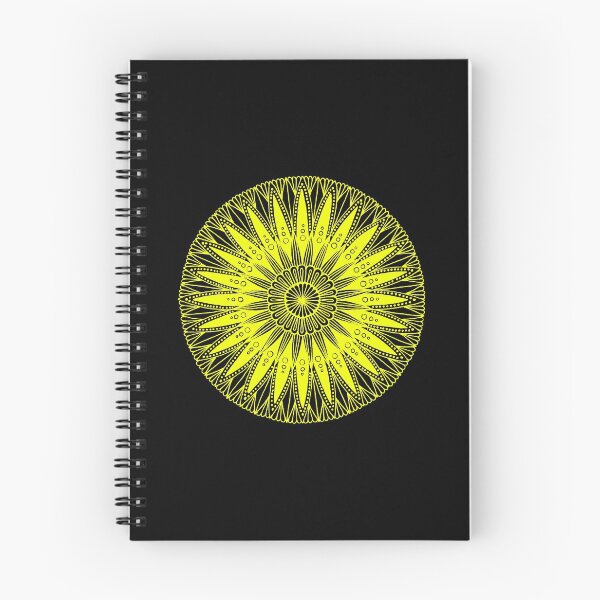 Item preview, Round mandala (yellow on black) designed and sold by Calen  Picard-Carroll.