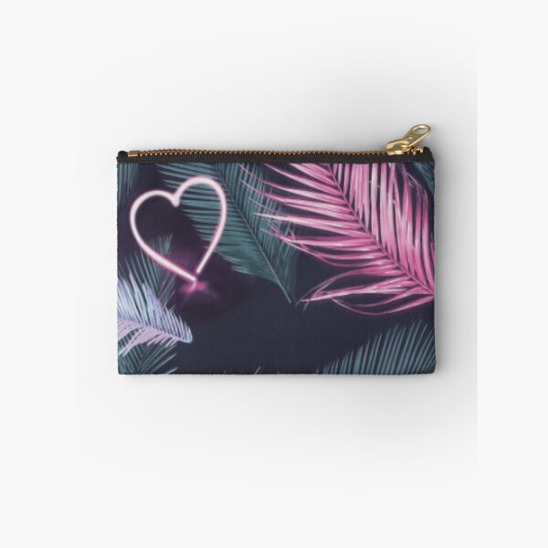 Item preview, Fresco Green, Navy & Pink Neon Tropical Leaves Love Wording designed and sold by WearWolfDesigns.