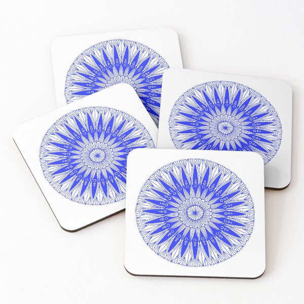 Item preview, Round mandala (blue on white) designed and sold by Calen  Picard-Carroll.