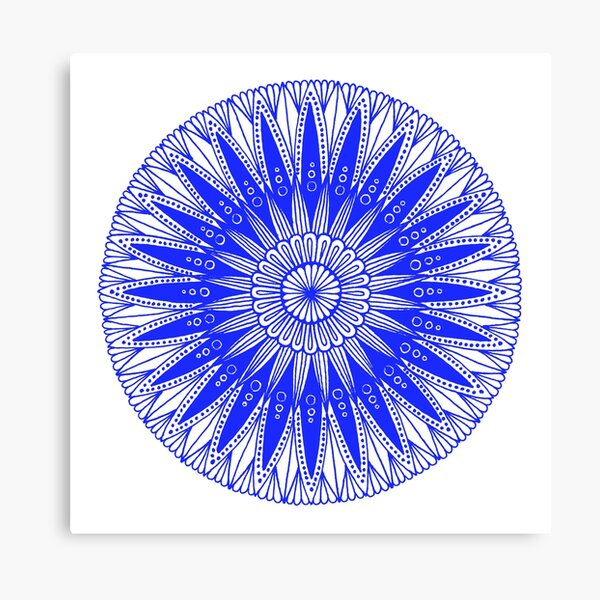 Blue Zendoodle Canvas Prints for Sale