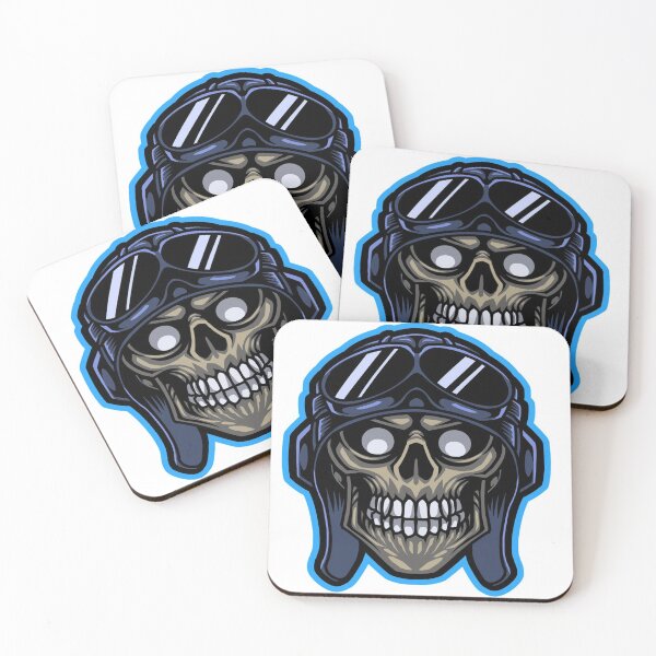 Item preview, neon skull wearing motorcycle helmet sticker designed and sold by hotifroti.