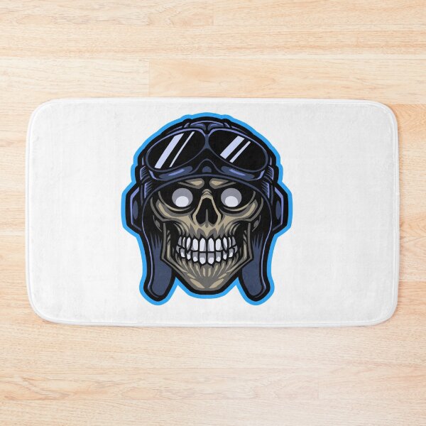 Item preview, neon skull wearing motorcycle helmet sticker designed and sold by hotifroti.