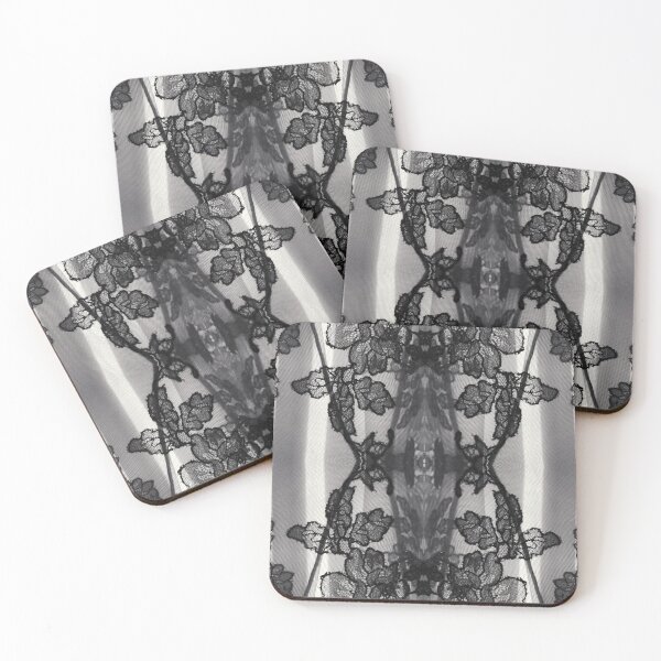 Item preview, Black and White Symmetric Floral Lace Pattern  designed and sold by LaceySkies.