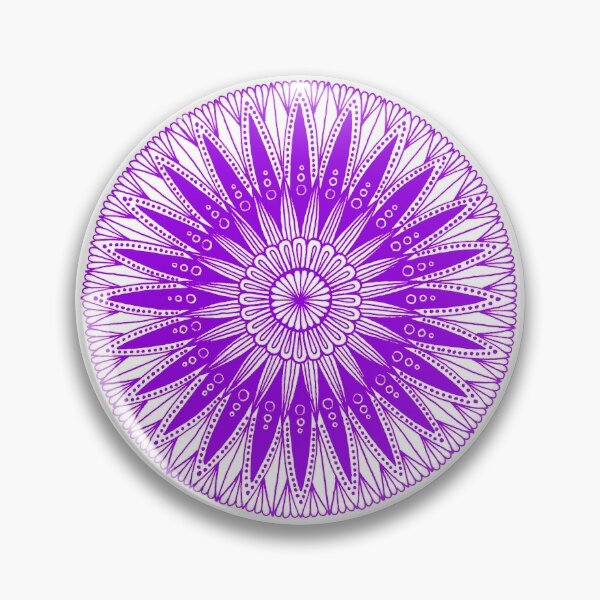 Item preview, Round mandala (purple on white) designed and sold by Calen  Picard-Carroll.