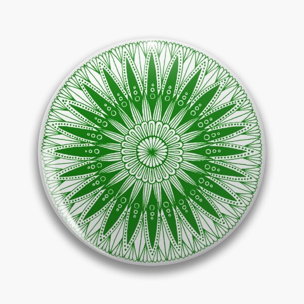 Item preview, Round mandala (green on white) designed and sold by Calen  Picard-Carroll.