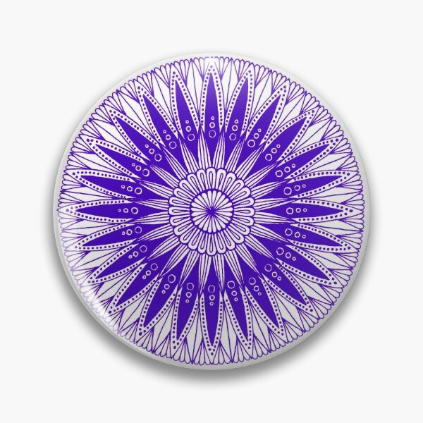 Item preview, Round mandala (indigo on white) designed and sold by Calen  Picard-Carroll.