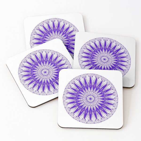 Item preview, Round mandala (indigo on white) designed and sold by Calen  Picard-Carroll.