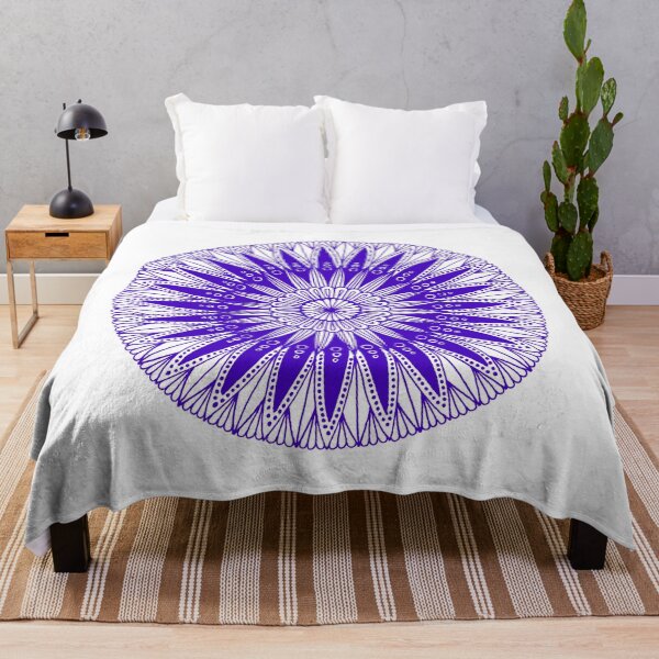 Item preview, Round mandala (indigo on white) designed and sold by Calen  Picard-Carroll.