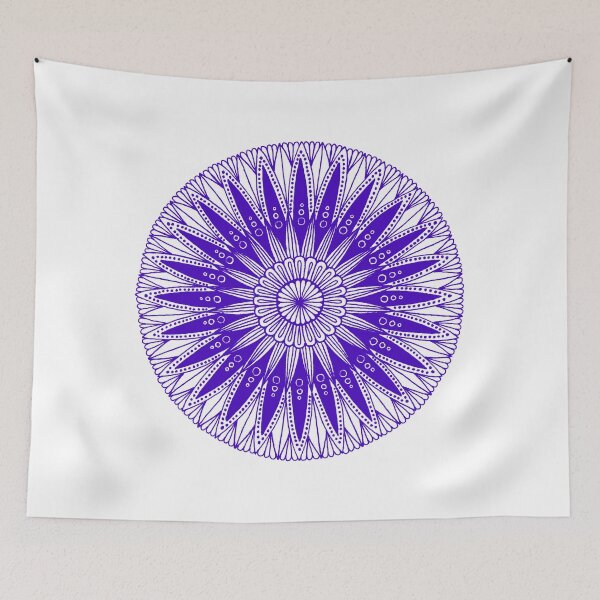 Item preview, Round mandala (indigo on white) designed and sold by Calen  Picard-Carroll.