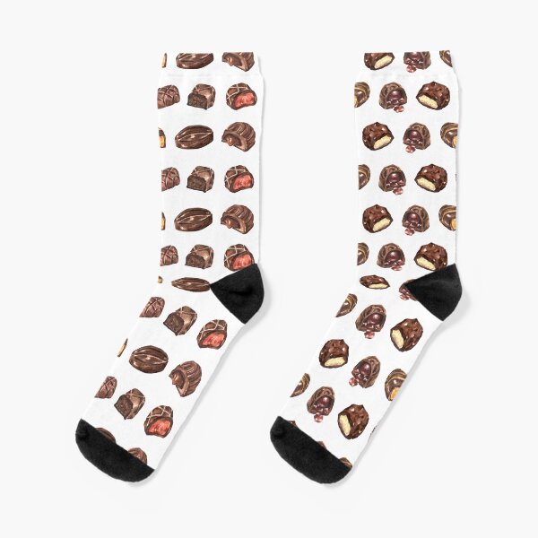 Chocoholic Truffle Pattern Socks