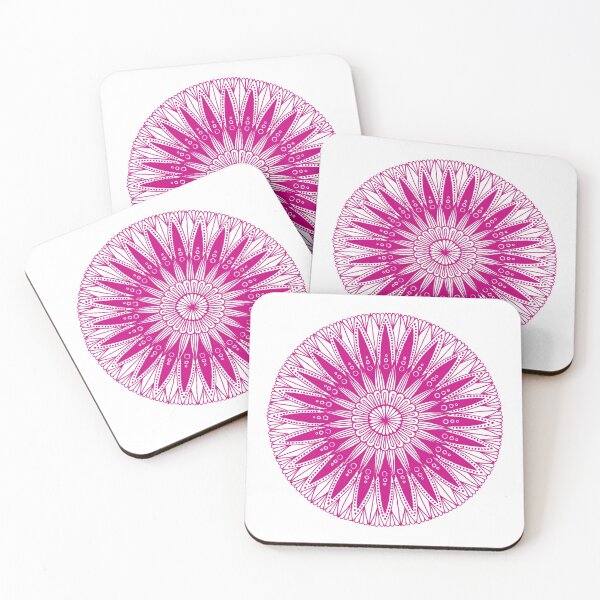 Item preview, Round mandala (magenta on white) designed and sold by Calen  Picard-Carroll.