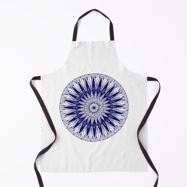 Item preview, Round mandala (navy blue on white) designed and sold by Calen Picard-Carroll.