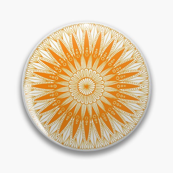 Item preview, Round mandala (orange on white) designed and sold by Calen  Picard-Carroll.