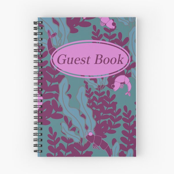 Item preview, Vacation Rental Shrimp Guest Book  designed and sold by Krystal  Thomas.