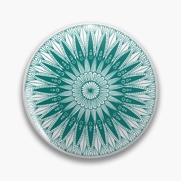 Item preview, Round mandala (teal on white) designed and sold by Calen  Picard-Carroll.