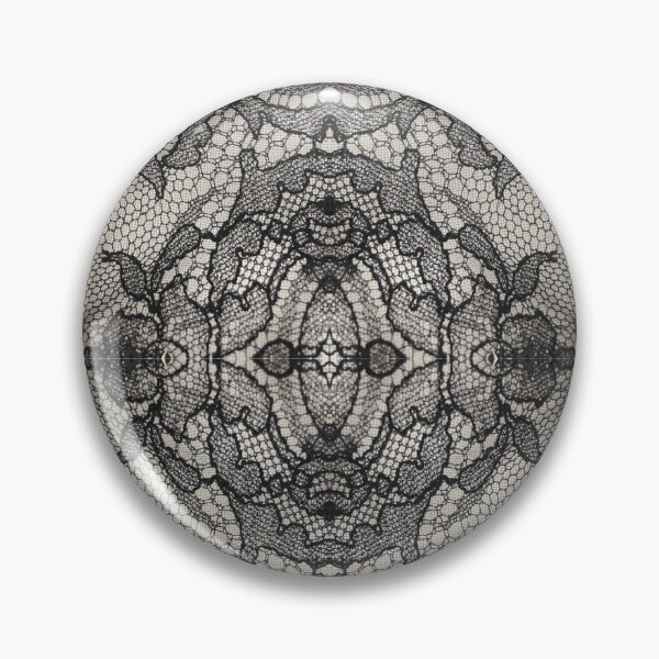 Item preview, Black and Gold Symmetric Floral Lace and Embroidery Pattern  designed and sold by LaceySkies.