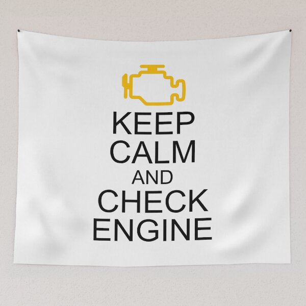 Item preview, Keep calm and check engine designed and sold by Small Cars Shop.