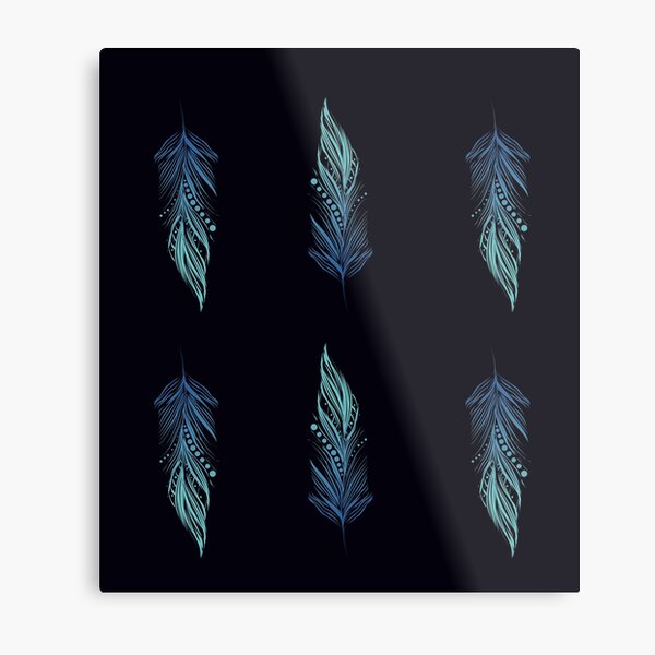 Item preview, Blue feathers pattern designed and sold by PatiMN.