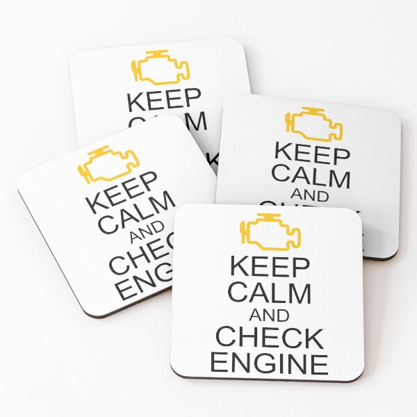 Item preview, Keep calm and check engine designed and sold by Small Cars Shop.