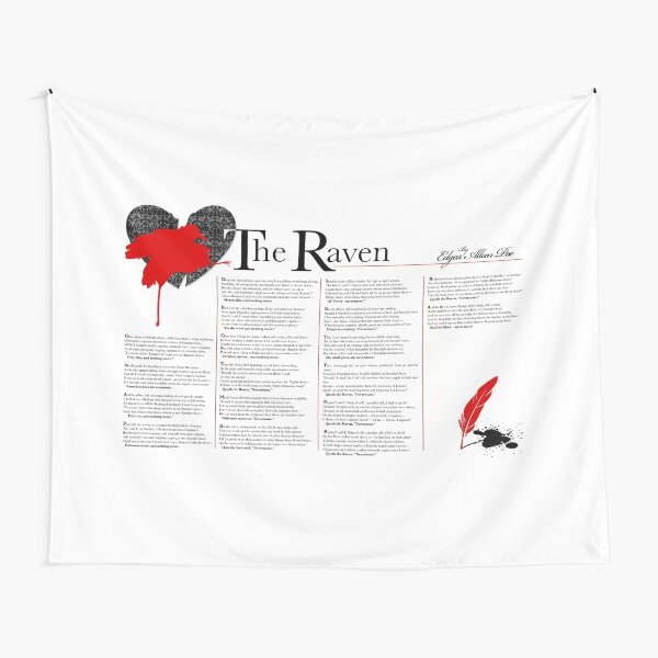 Edgar Alan Poe's The Raven Poem Tapestry