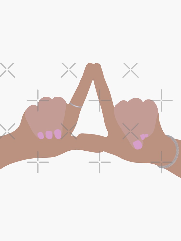 Tri Delta Hand Sign Sticker By Closofly Redbubble 2884