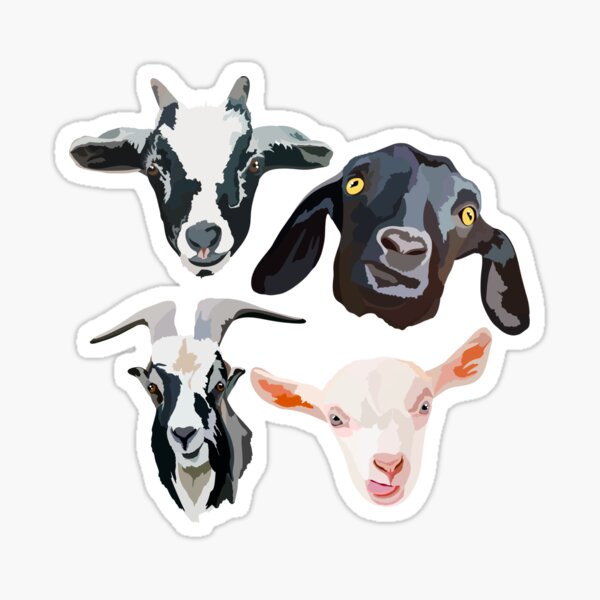 Item preview, G is for Goat,Goat Illustration – Charming Farm Animal Art for Goat Lovers designed and sold by PrettylittlepastelUk.