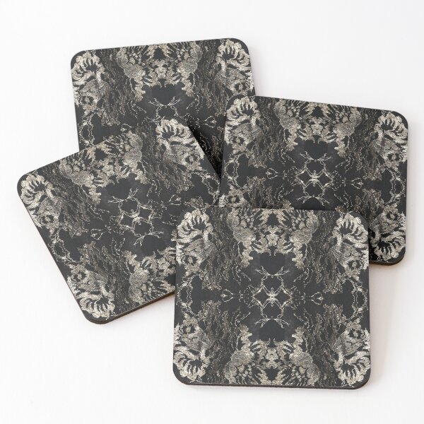 Item preview, Black and Gold Symmetric Floral Lace Pattern  designed and sold by LaceySkies.