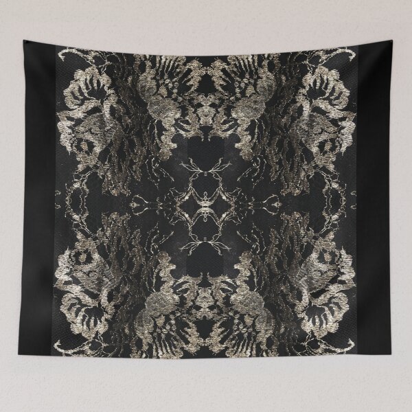 Item preview, Black and Gold Symmetric Floral Lace Pattern  designed and sold by LaceySkies.
