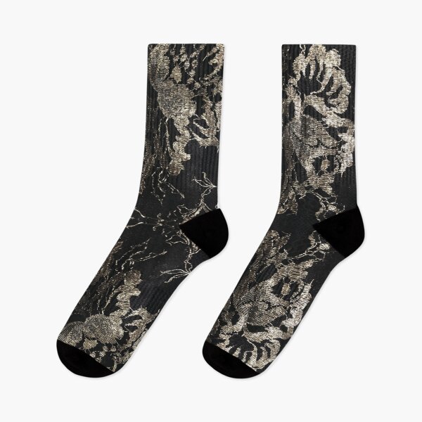 Item preview, Black and Gold Symmetric Floral Lace Pattern  designed and sold by LaceySkies.