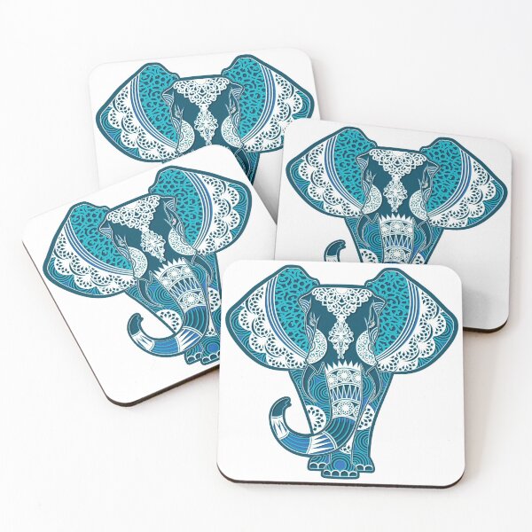 Item preview, Elephant Blue Mandala Paper Cutout designed and sold by KrisSidDesigns.