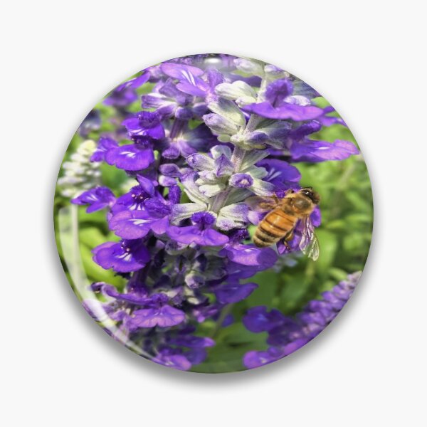 Item preview, Purple flower with bee designed and sold by Rose-of-Sharon.