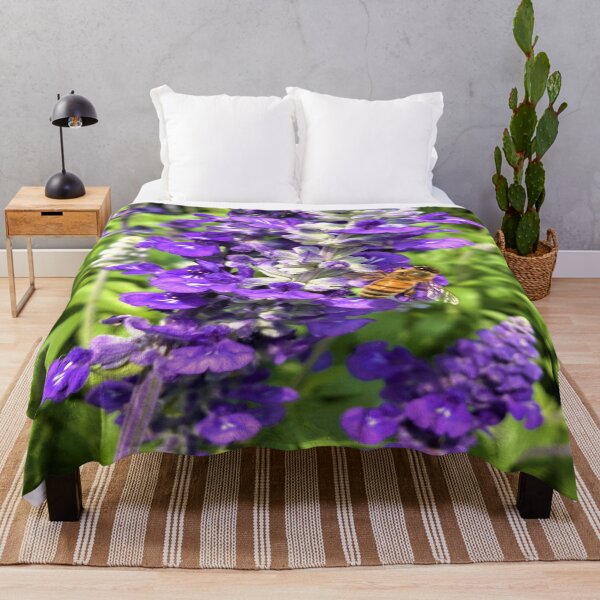 Item preview, Purple flower with bee designed and sold by Rose-of-Sharon.
