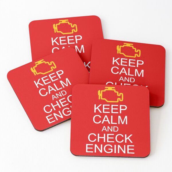 Item preview, Keep calm and check engine designed and sold by Small Cars Shop.