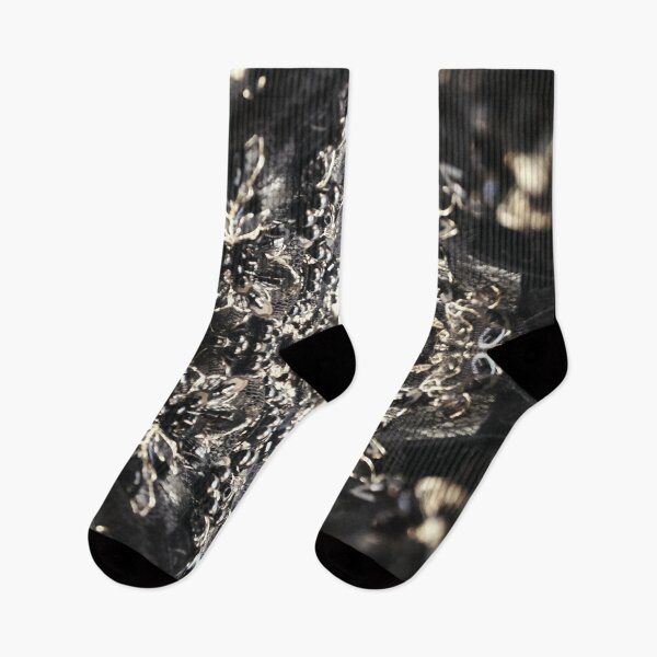 Item preview, Black and Gold Symmetric Floral Lace Embroidery Pattern  designed and sold by LaceySkies.