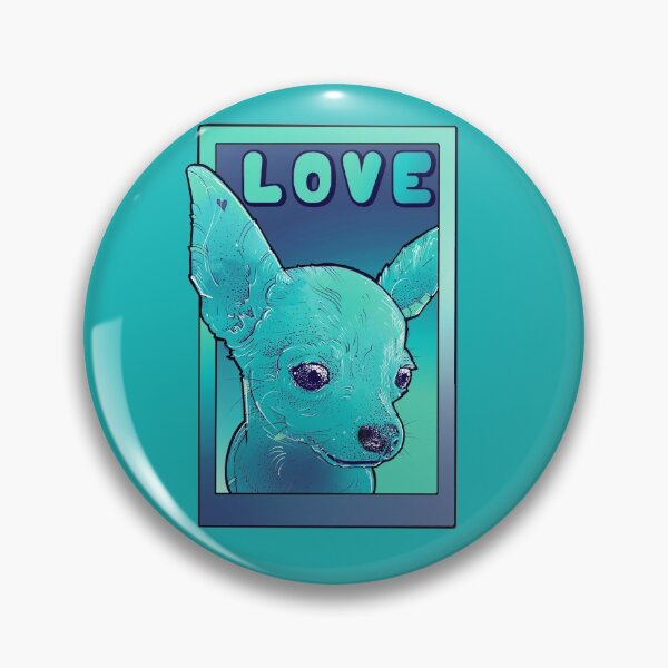 Item preview, blue chihuahua love pop art designed and sold by weilertsen.