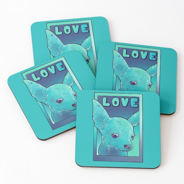 Item preview, blue chihuahua love pop art designed and sold by weilertsen.